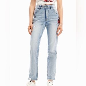 Desigual Disney Mickey Light Blue Women Jeans